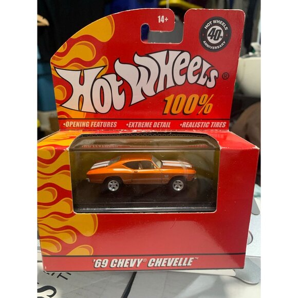 Hot Wheels Other - Hot Wheels 100% 69 Chevy Chevelle SS Orange Die-Cast Collectible Model Car 40th